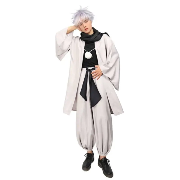 DAZCOS Satoru Cosplay Haori Kimono Jacket Men with Scarf Satoru Costume Adult Outfits Japan Kimono Comic-Con Carnival Clothing - AliExpress 200000532
