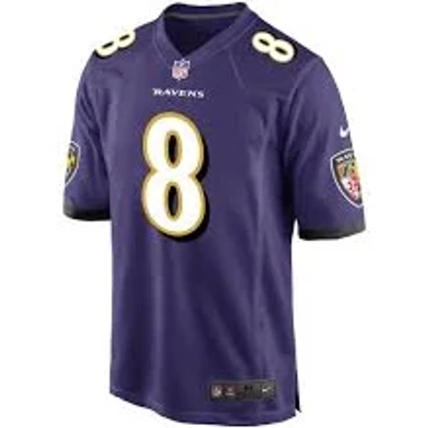 Baltimore Ravens Nike Home Game Jersey - Purple - Lamar Jackson - Mens