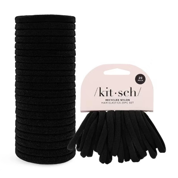 Kitsch Eco Friendly Nylon Elastics - 20pk - Black