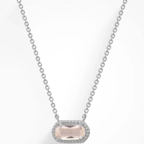 Aura Clear Silver Necklace
