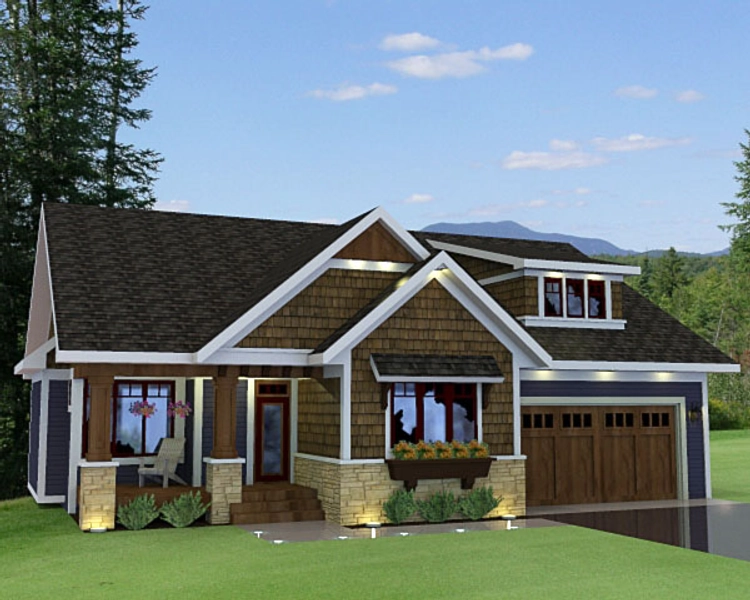 Plan 14572RK: Bungalow with Optional In-Law Suite - 1807 Sq Ft