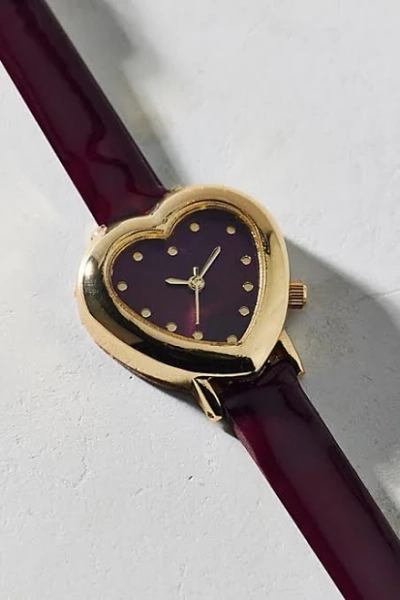 Urban Outfitters Heart Leather Watch