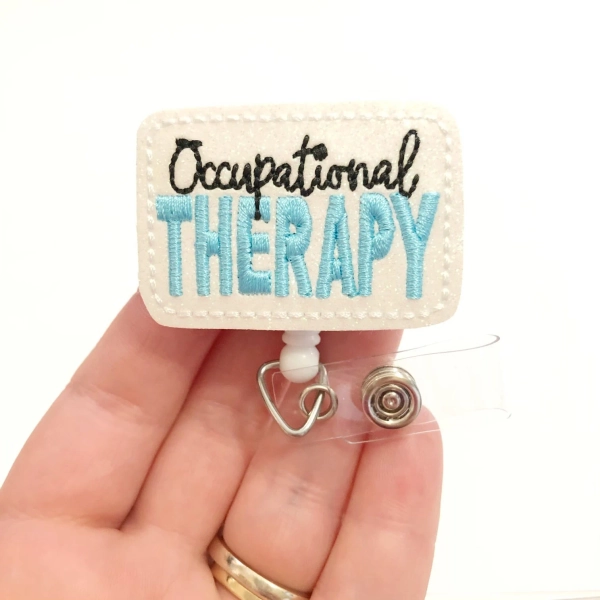 Occupational Therapy badge reel, OT badge reels, retractable badge, ID holder, Badge holder, medical badge reel