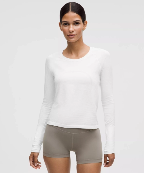 Swiftly Tech Long-Sleeve Shirt 2.0 *Waist Length - White/White - 14