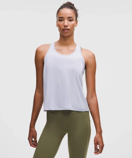 Swiftly Mesh-Back Tank Top - Serene Blue/Serene Blue - 14