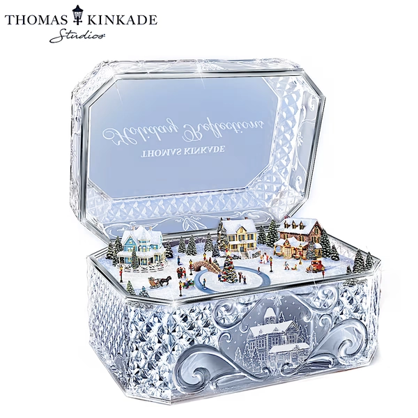 Thomas Kinkade Animated Crystal Holiday Music Box