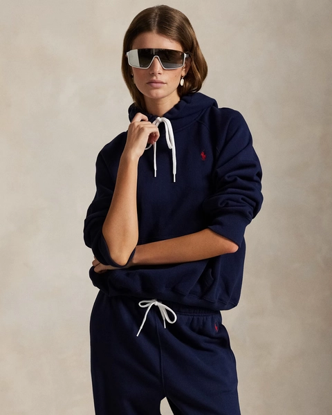 Shrunken Fit Fleece Hoodie for Women | Ralph Lauren® PL