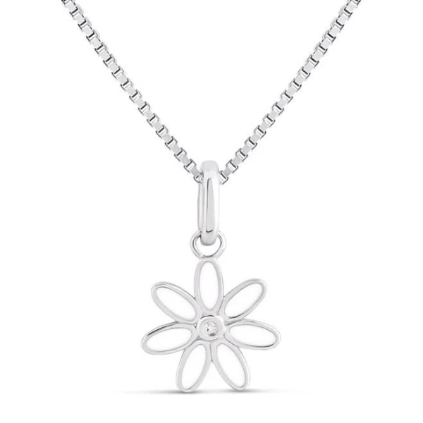 D for Diamond Children's Daisy Necklace