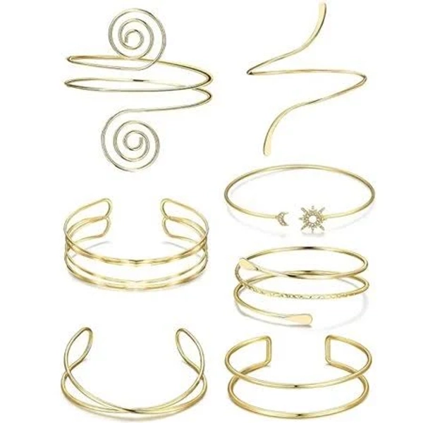Women's Adjustable Gold Arm Cuff Bracelet