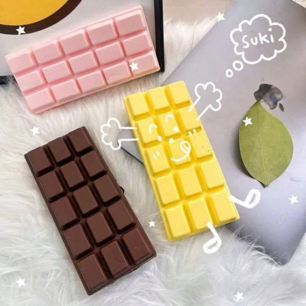 Realistic Chocolate Bar Squishy Toy, Slow Rebound Stress Relief Squeeze Toy, Soft Texture For Students,Brown