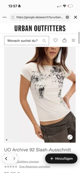 UO Archive 92 Slash-Ausschnitt T-Shirt