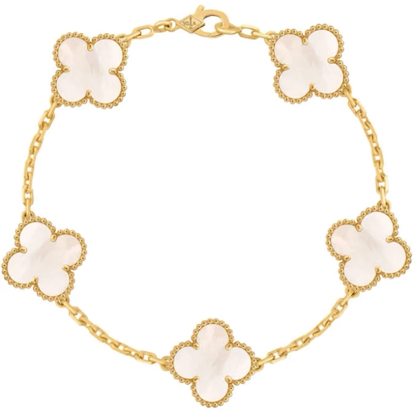 Van Cleef & Arpels Vintage Alhambra Yellow Gold Mother-of-Pearl Bracelet