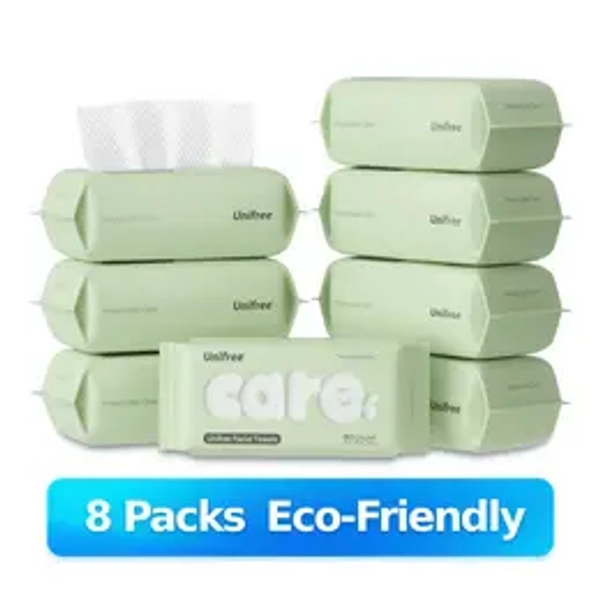 Unifree Disposable Face Towels, Ultra Soft Facial Towel for Skincare & Face Cleansing, Wet & Dry Use, Biodegradable, Gentle for Sensitive Skin, Multi Pack, Summer Wins, DealsForYouDays, summerwins