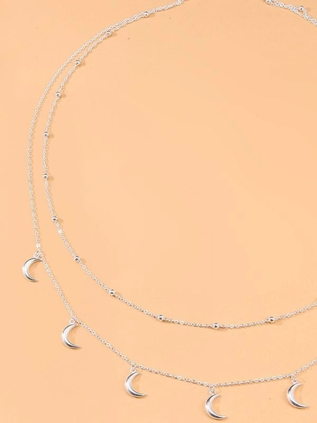 Crescent Moon Double Layered Belly Chain