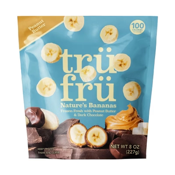 Tru Fru Frozen Bananas in Peanut Butter & Dark Chocolate - 8oz