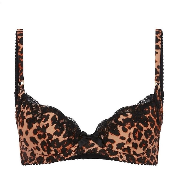 Agent Provocateur Intimates & Sleepwear | Agent Provocateur Leopard Print Lace Trim Bra 36f Nwt | Color: Black/Brow… | Agent provocateur, Leopard print bra, Bras uk