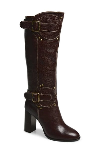 Jeffrey Campbell Chantel Knee High Boot in Brown Crinkle Bronze at Nordstrom, Size 8