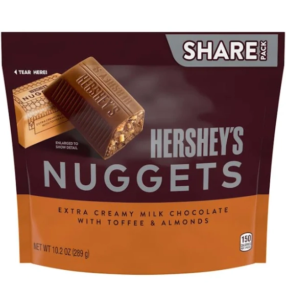 Hershey's Nuggets Milk Chocolate with Toffee and Almonds