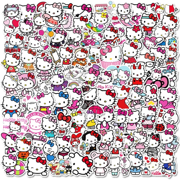 1000/50PCS Cartoon Cute Sanrio HelloKitty Autocolantes De Grafite À Prova D'água Para Bagagem De Telefone Decalques Notebook Crianças Gravação De Presentesyourlife