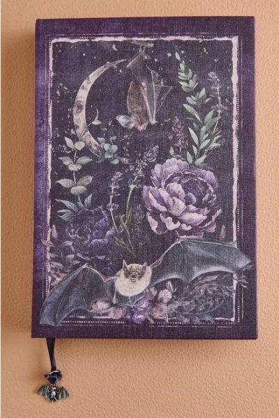 Floral Bat Charm Journal
