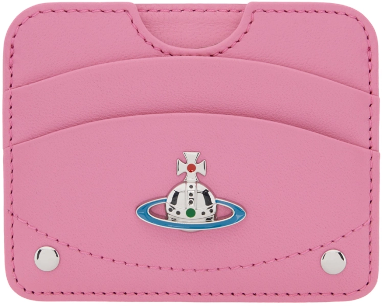 Vivienne Westwood Pink Half Moon Card Holder