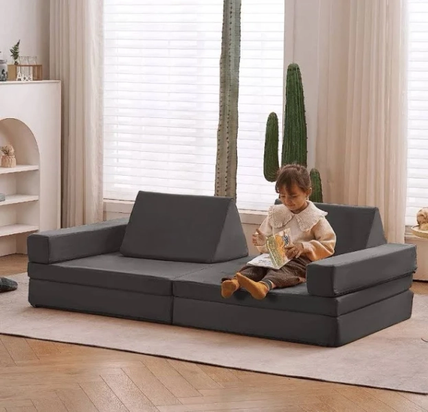 Living Room Nugget Folding Couch MeMoreCool Nugget Couch Kids Fort Modular Kids Sofa For Playroom