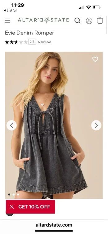 Evie Denim Romper