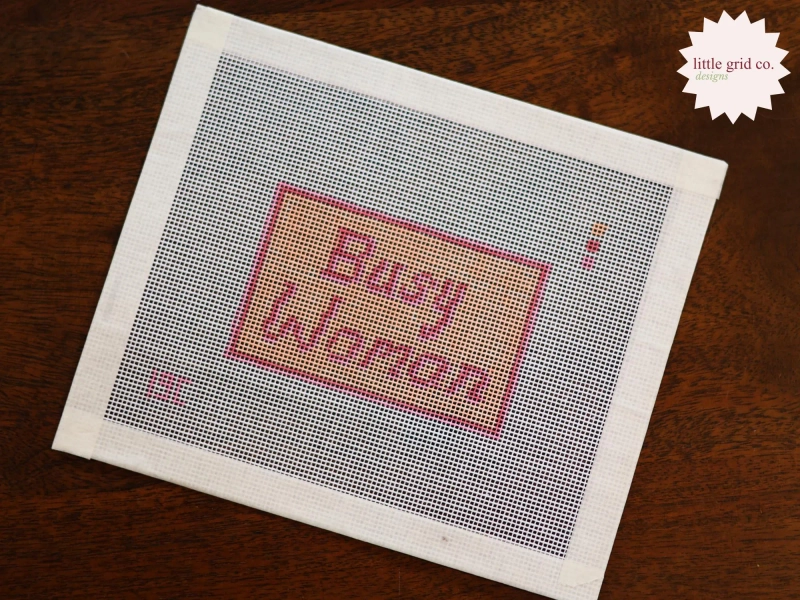 Busy Woman Needlepoint Canvas 18 Mesh | Hand Painted Zweigart