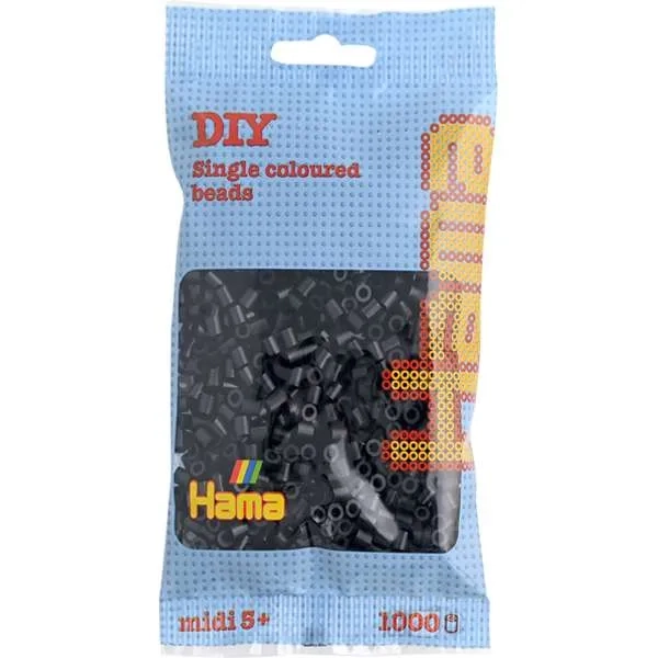 1,000 Black Midi Hama Beads - Hama Beads