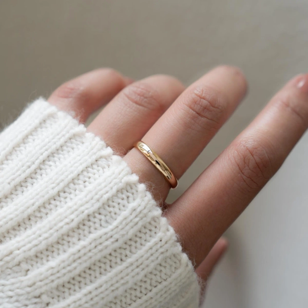 Gold Band, Sterling Silver Band, Promise Ring, Wedding Band, Gold Ring, Minimalist Ring, Stacking Ring, Gift for Her, Anniversary Gift