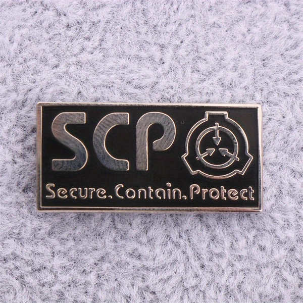 1pc/2pcs Unique SCP Logo Letter Brooch, Enhance Charm and Personality Novelty Badge, Perfect Accessory Gift for Friends During Holidays