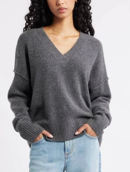 BP. Oversize Cozy V-Neck Sweater