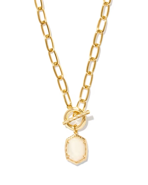 Daphne Gold Link and Chain Necklace (GREEN LIMITED)