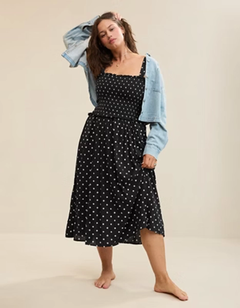 Aerie At The Barre Smocked Dress