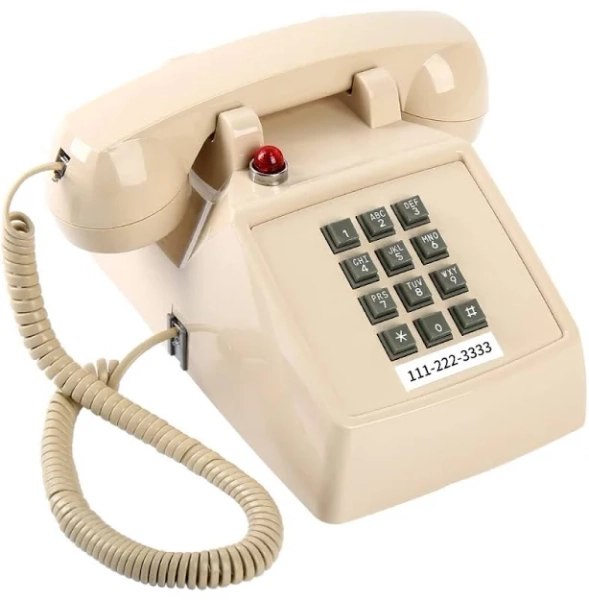 HTMengt Retro Classic Corded Landline Phone Message Indicator Traditional 2500 Analog Desk Phone Call Light