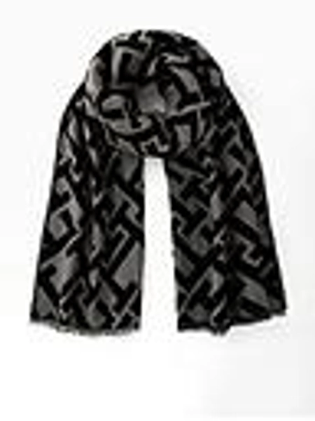 Monogram Heavy Scarf - Black