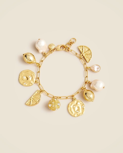 Nautical lemon charm bracelet