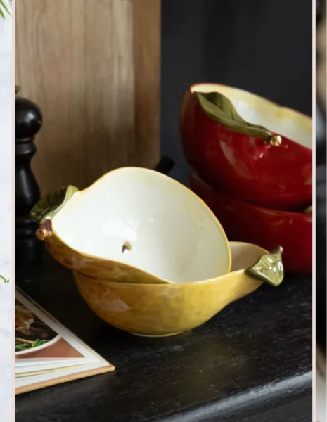 Golden Pear Snack/Serving Bowl
