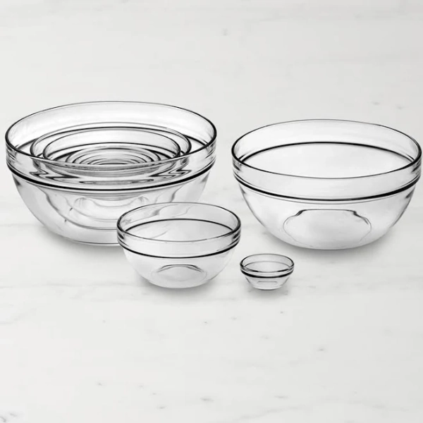 Williams Sonoma 10-Piece Glass Mixing Bowl Set