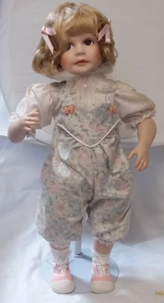 Vintage Jennifer Doll from The Hamilton Collection with Stand.  16" Tall.