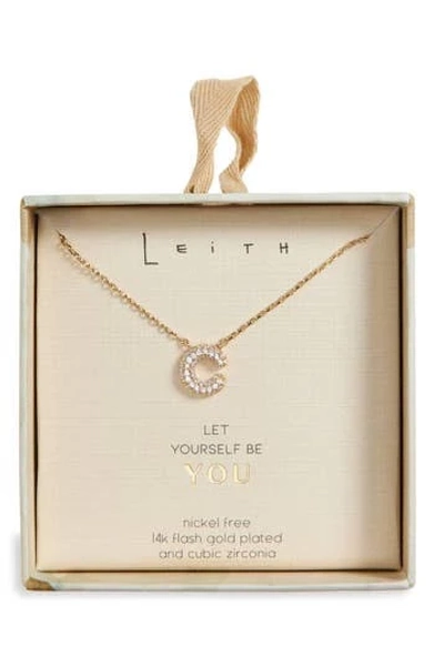 Leith Cubic Zirconia G- Clear Gold Necklace