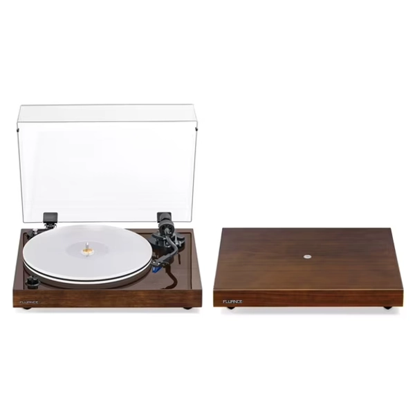 Fluance RT85 Reference High Fidelity Vinyl Turntable Record Player with Ortofon 2M Blue Elliptical Cartridge And Anti-Vibration Wood Isolation Base - Natural Walnut