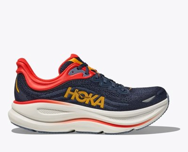 HOKA Men's Bondi 9 Shoes in Varsity Navy/Nautical Blue, Size 10.5