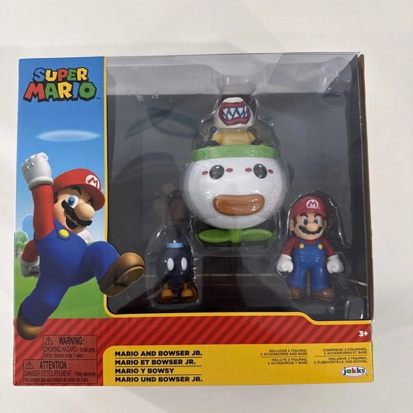 Super Mario Bowser Jr Clown Car Bob-Omb Bomb Jakks Pacific 2.5 World Of Nintendo