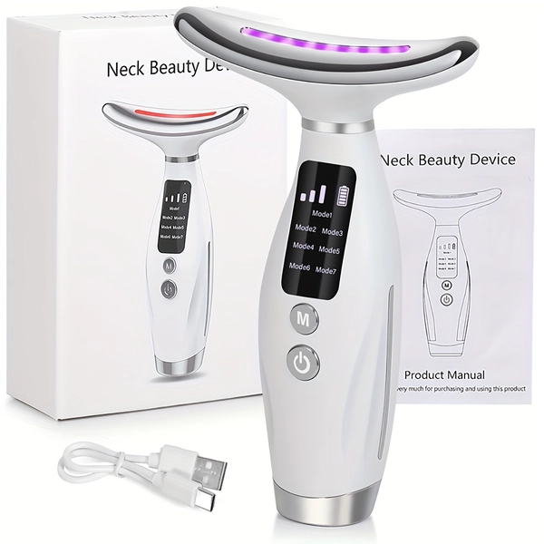 A Rechargeable Beauty Device for The Face And Neck with 7 Massage Modes, Making It The Perfect Gift for Women And Girls. Gift for Mom on Mother's Day