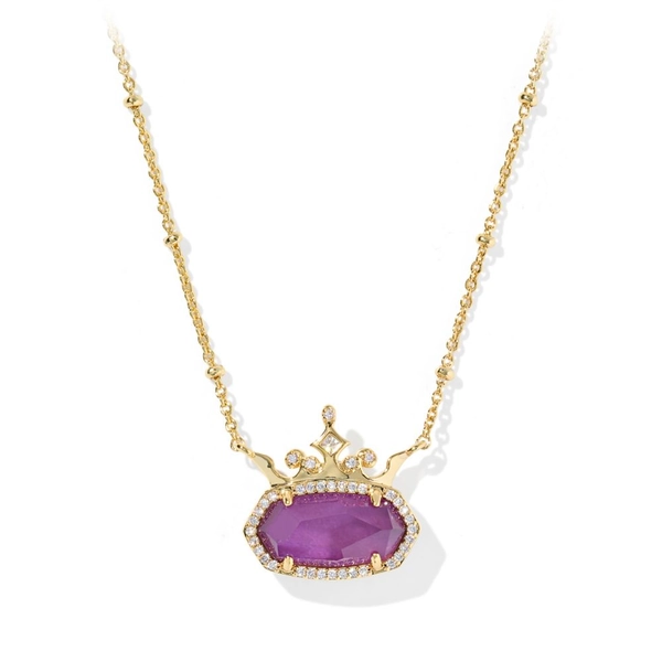 Disney Princess Elisa Short Necklace by Kendra Scott – Mauve | Disney Store