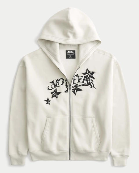 No Fear Graphic Zip-Up Hoodie