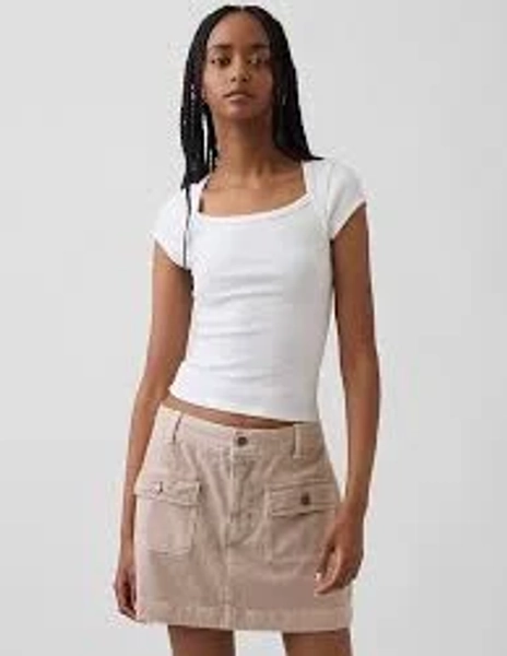Gap Women's Modern Square-Neck Crop T-Shirt