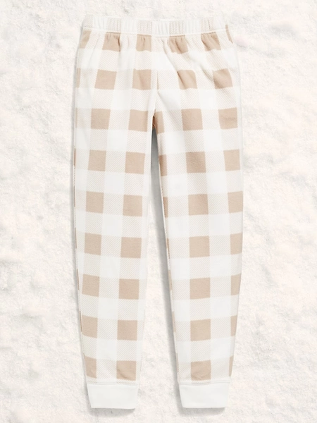 Gender-Neutral Microfleece Jogger Pajama Pants for Kids