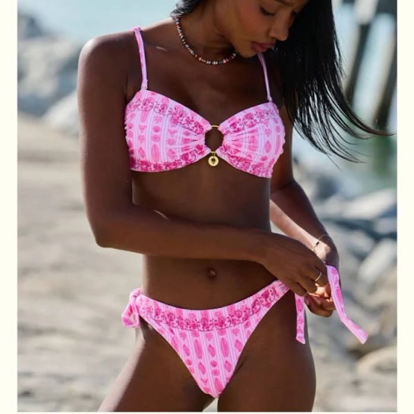 Pink Palm Puff Lila Bottom Sakura Cheeky